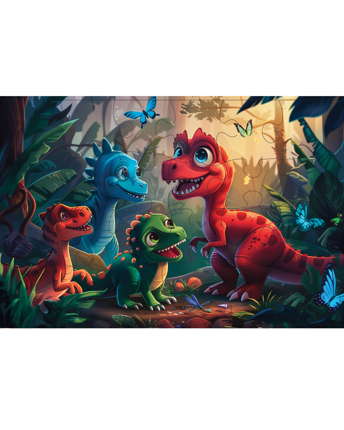 Dinosaurmotiv fra barnepuslespillet, bilde 1
