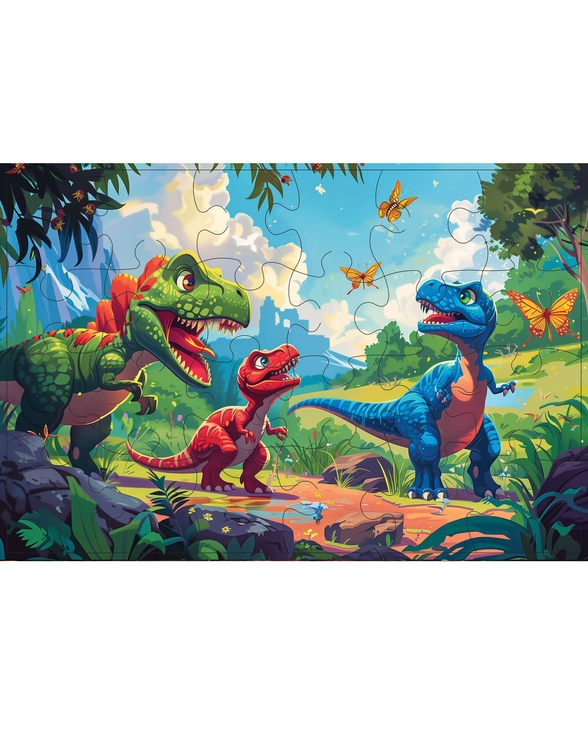 Dinosaurmotiv fra barnepuslespillet, bilde 2