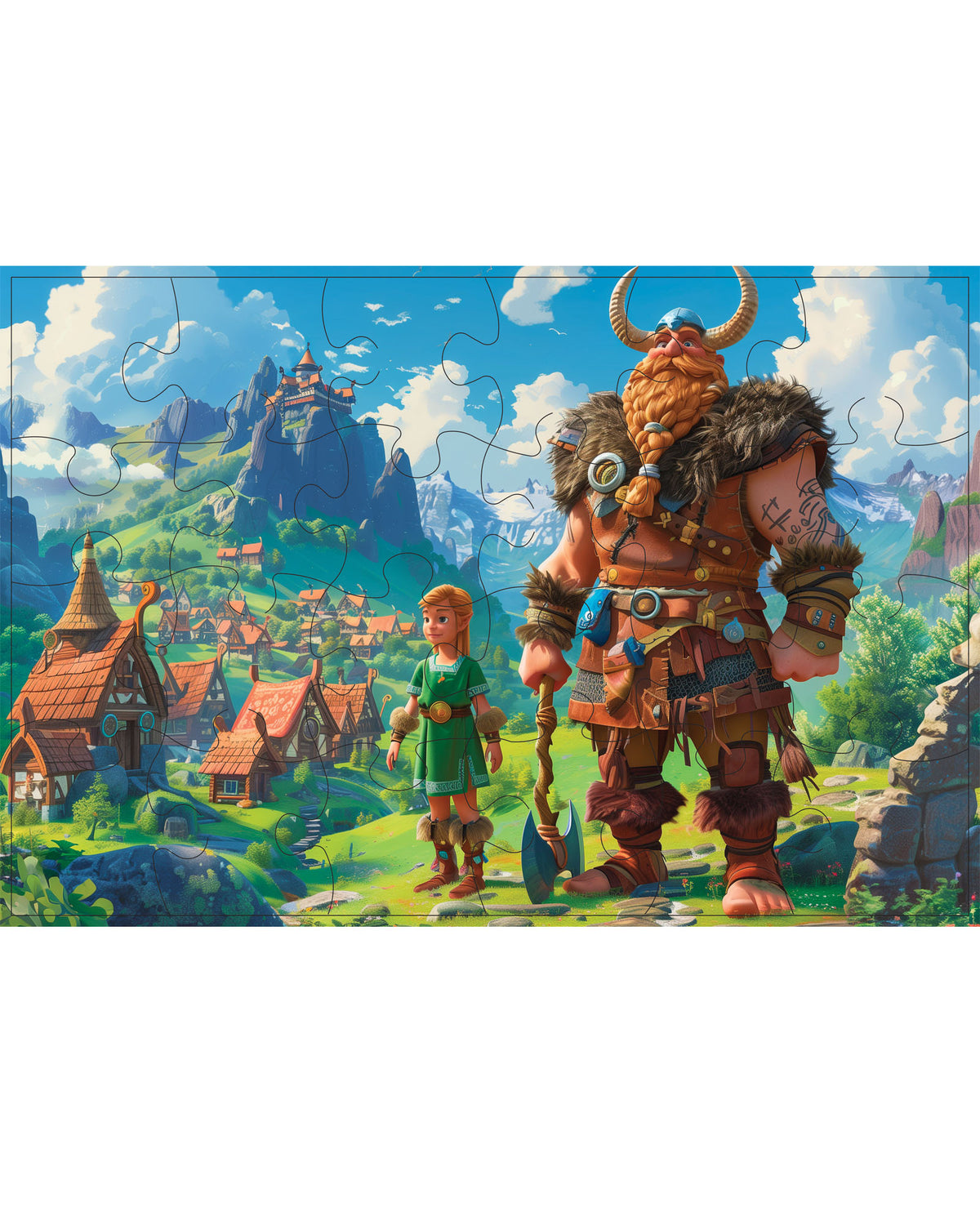 Vikingmotiv fra barnepuslespillet, bilde 1