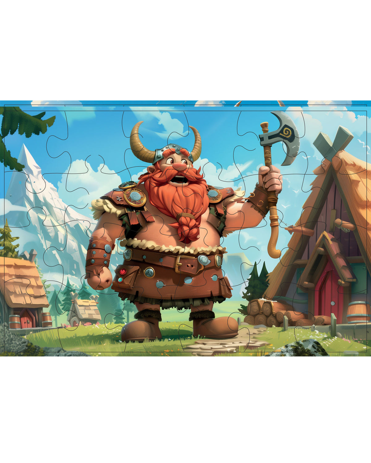 Vikingmotiv fra barnepuslespillet, bilde 2