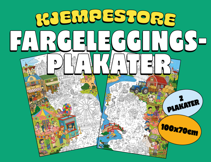 Kjempestore Fargeleggingsplakater